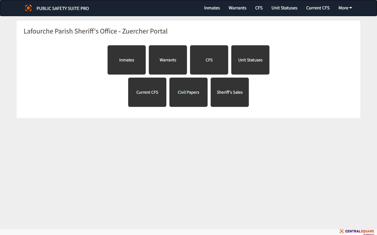 Lafourche Parish 24 hour booking Zuercher inmate portal